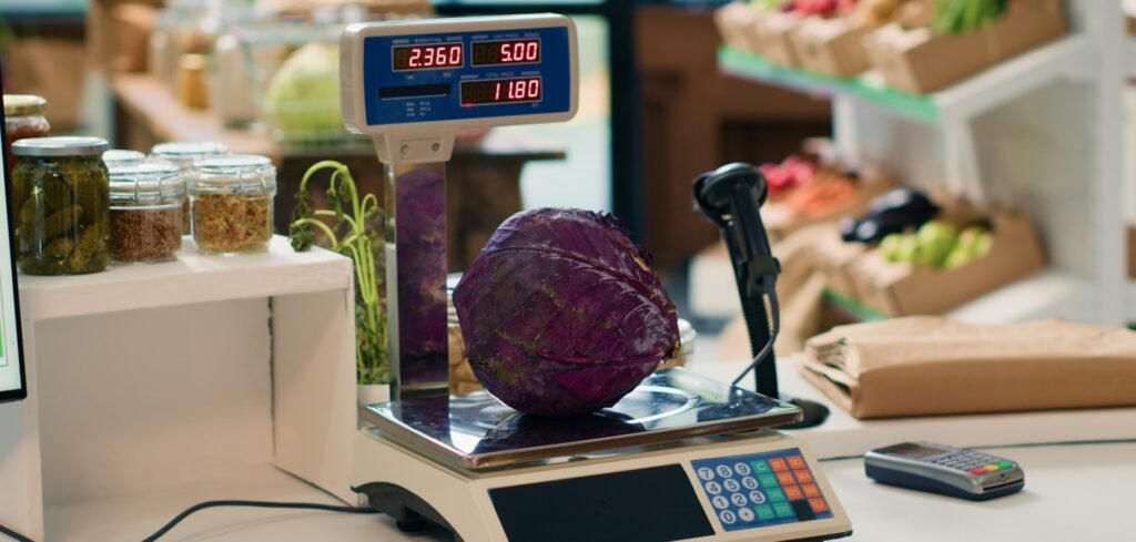 price computing scale in a convenience store