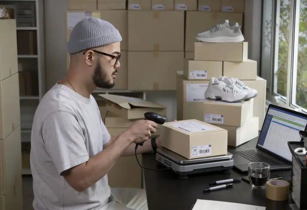 bench scale shipping station USB packing warehouse parcel