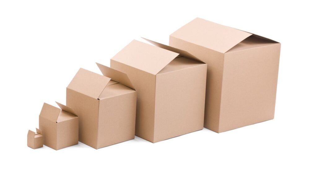Comparison of two shipping boxes showing dimensional weight difference between right-sized and over-sized packaging for the same product