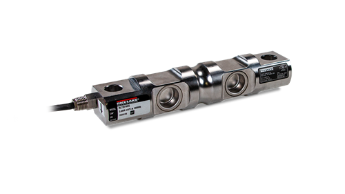 Close-up of a strain gauge load cell inside a digital shipping scale showing the force transducer mechanism