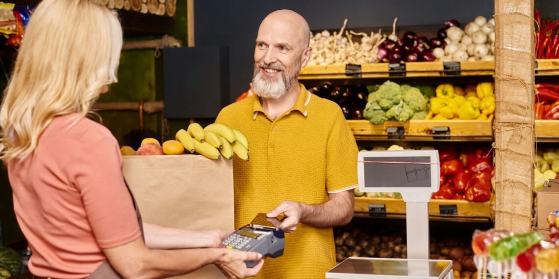 Deli counter operator using an NTEP certified price computing scale to weigh and price food products for a customer in a retail grocery store