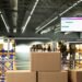 Warehouse floor scale connected to a warehouse management system workstation with weight data flowing automatically into the WMS transaction record